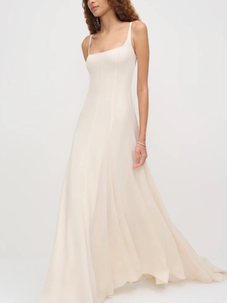Reformation Sirinda Fior Di Latte Ivory Wedding Dress Gown With Tags Size 6